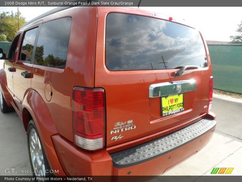 Sunburst Orange Pearl / Dark Slate Gray/Orange 2008 Dodge Nitro R/T