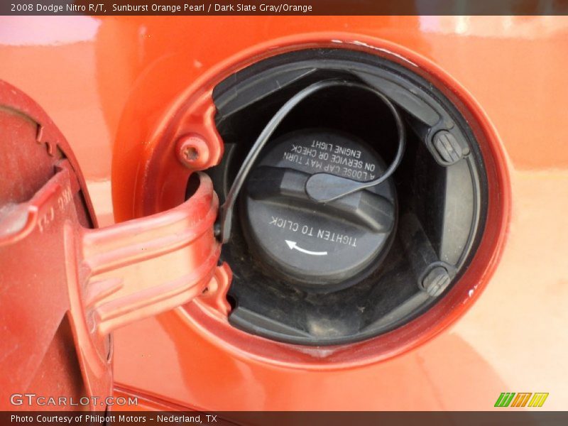 Sunburst Orange Pearl / Dark Slate Gray/Orange 2008 Dodge Nitro R/T