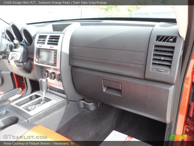Sunburst Orange Pearl / Dark Slate Gray/Orange 2008 Dodge Nitro R/T