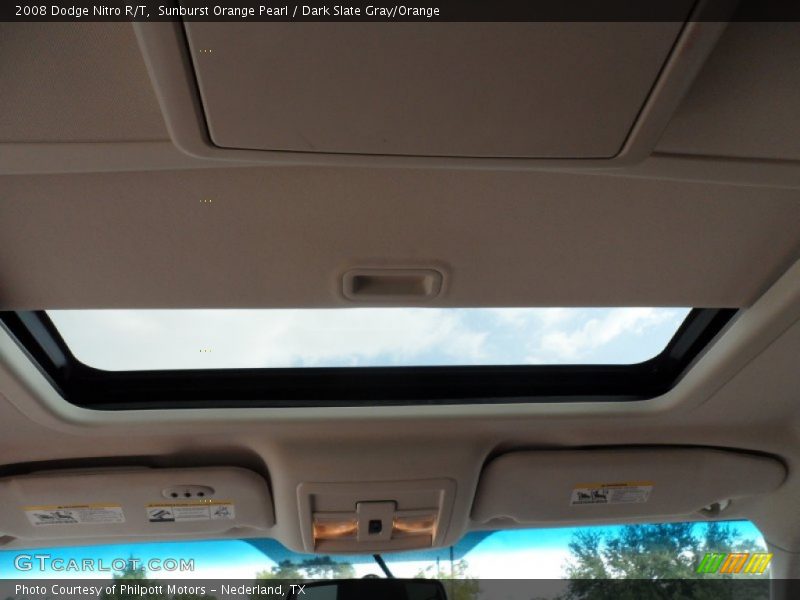 Sunburst Orange Pearl / Dark Slate Gray/Orange 2008 Dodge Nitro R/T