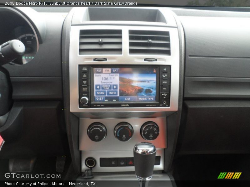 Sunburst Orange Pearl / Dark Slate Gray/Orange 2008 Dodge Nitro R/T