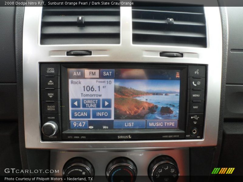 Sunburst Orange Pearl / Dark Slate Gray/Orange 2008 Dodge Nitro R/T