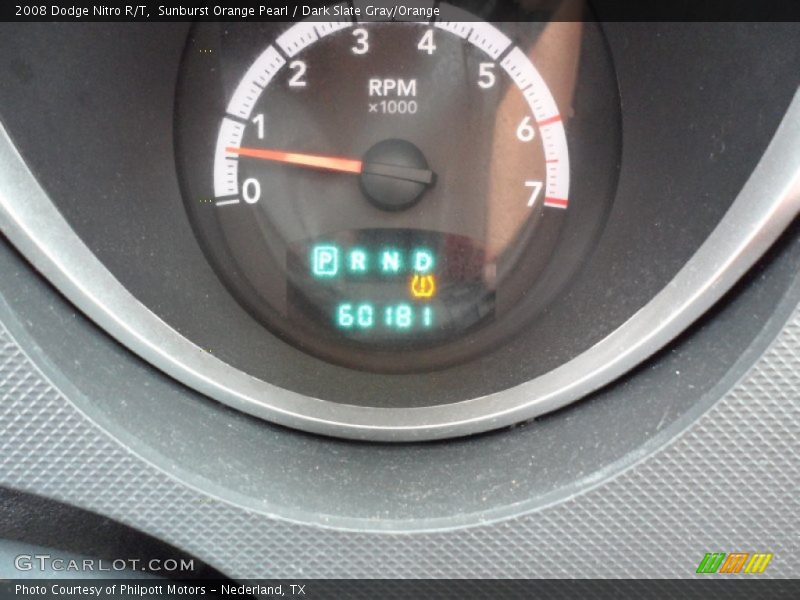 Sunburst Orange Pearl / Dark Slate Gray/Orange 2008 Dodge Nitro R/T