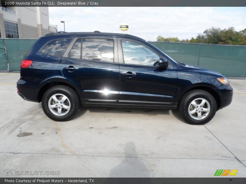 Deepwater Blue / Gray 2008 Hyundai Santa Fe GLS