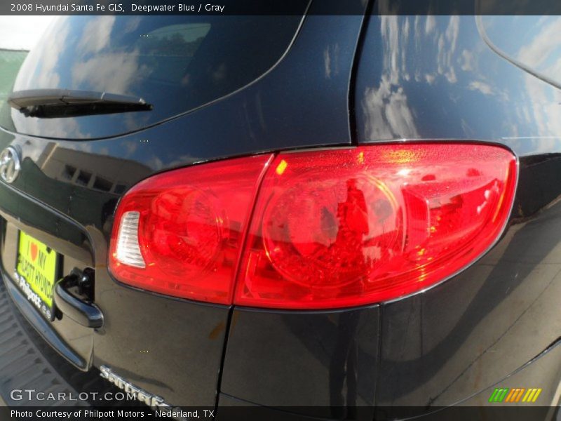 Deepwater Blue / Gray 2008 Hyundai Santa Fe GLS