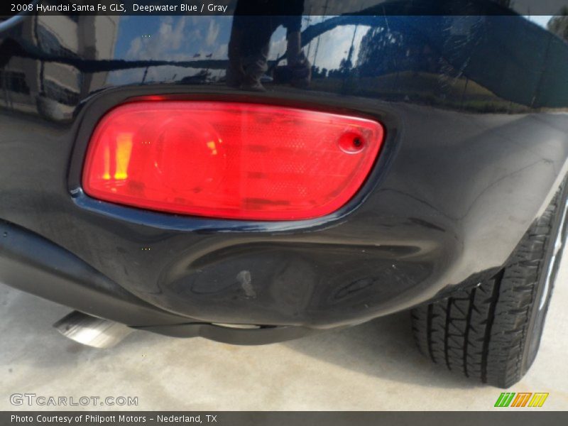 Deepwater Blue / Gray 2008 Hyundai Santa Fe GLS