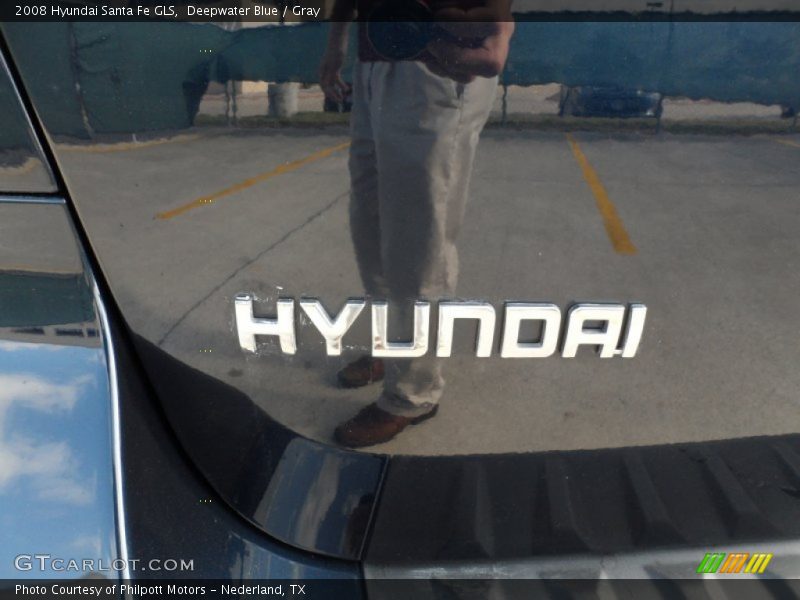 Deepwater Blue / Gray 2008 Hyundai Santa Fe GLS