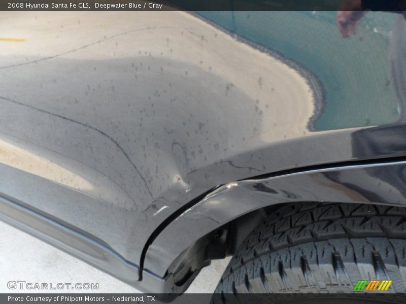 Deepwater Blue / Gray 2008 Hyundai Santa Fe GLS