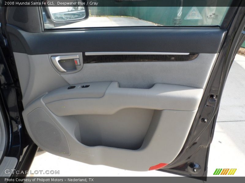 Deepwater Blue / Gray 2008 Hyundai Santa Fe GLS
