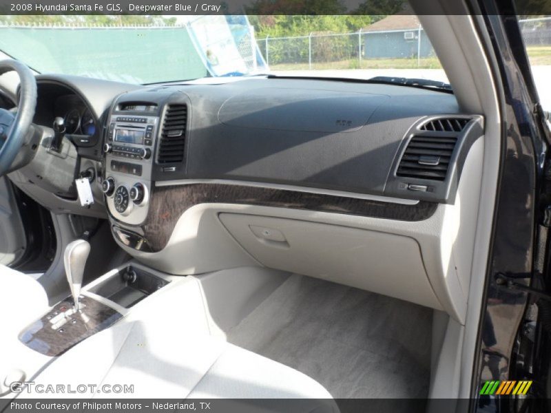 Deepwater Blue / Gray 2008 Hyundai Santa Fe GLS