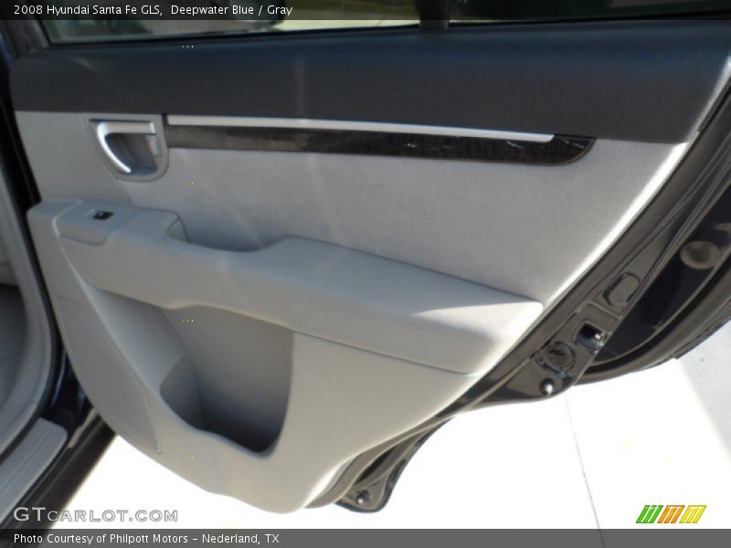 Deepwater Blue / Gray 2008 Hyundai Santa Fe GLS