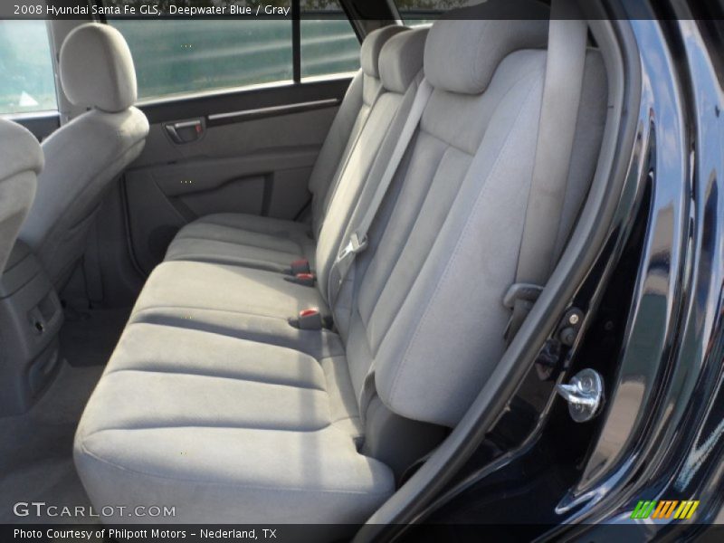 Deepwater Blue / Gray 2008 Hyundai Santa Fe GLS