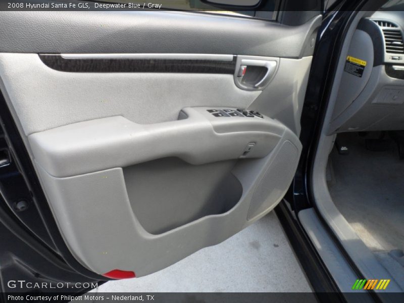 Deepwater Blue / Gray 2008 Hyundai Santa Fe GLS