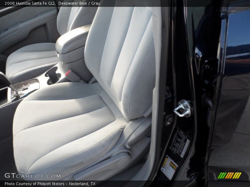 Deepwater Blue / Gray 2008 Hyundai Santa Fe GLS