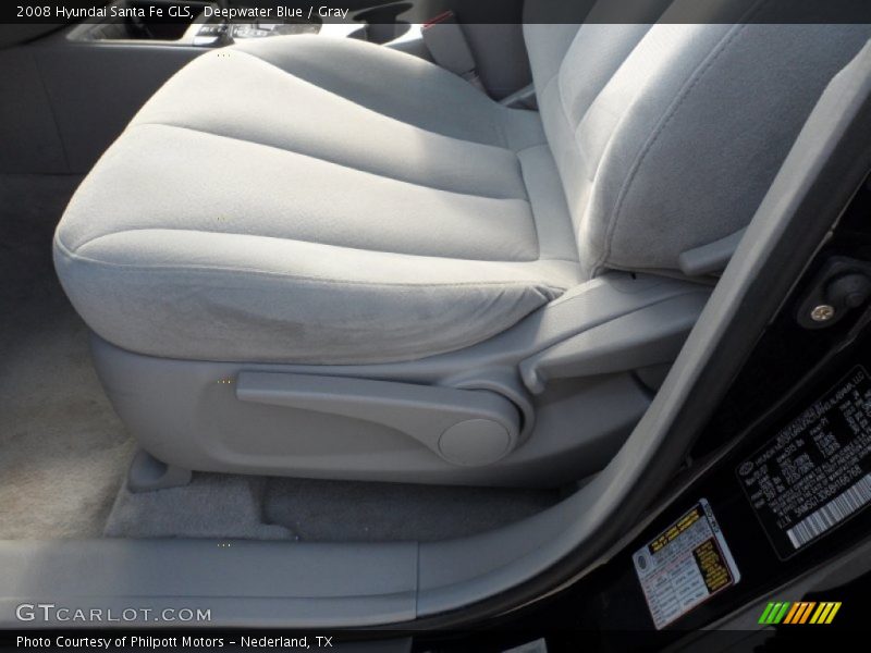 Deepwater Blue / Gray 2008 Hyundai Santa Fe GLS