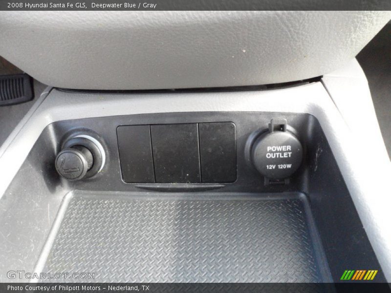 Deepwater Blue / Gray 2008 Hyundai Santa Fe GLS