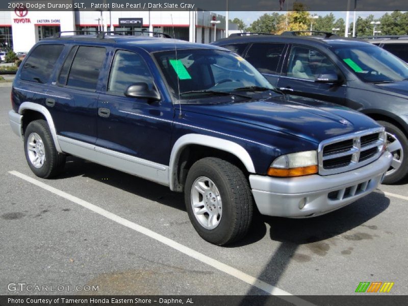 Patriot Blue Pearl / Dark Slate Gray 2002 Dodge Durango SLT