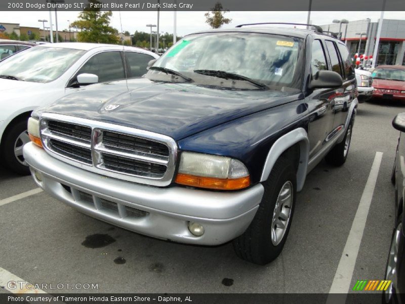 Patriot Blue Pearl / Dark Slate Gray 2002 Dodge Durango SLT