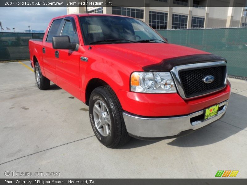 Bright Red / Medium Flint 2007 Ford F150 XLT SuperCrew