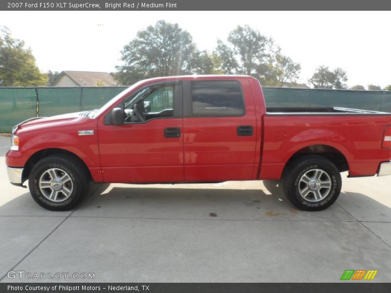 Bright Red / Medium Flint 2007 Ford F150 XLT SuperCrew