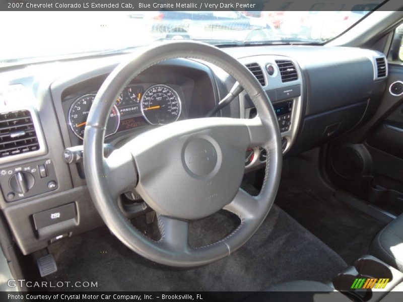 Blue Granite Metallic / Very Dark Pewter 2007 Chevrolet Colorado LS Extended Cab