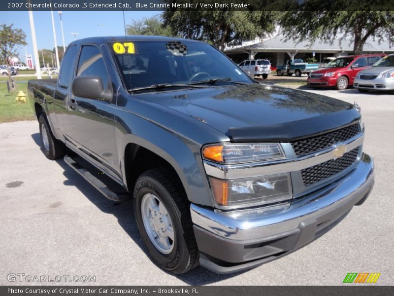 Blue Granite Metallic / Very Dark Pewter 2007 Chevrolet Colorado LS Extended Cab