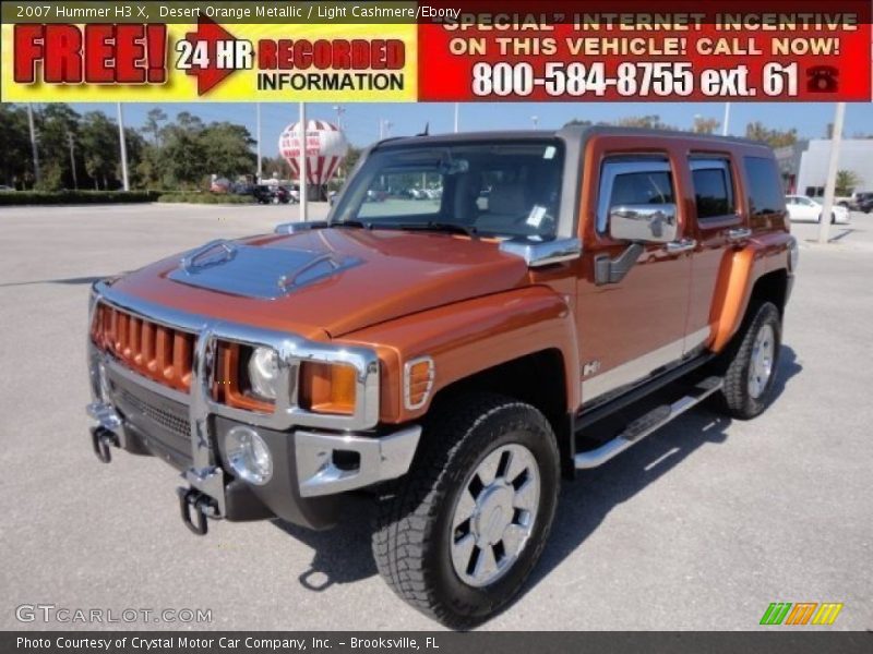 Desert Orange Metallic / Light Cashmere/Ebony 2007 Hummer H3 X
