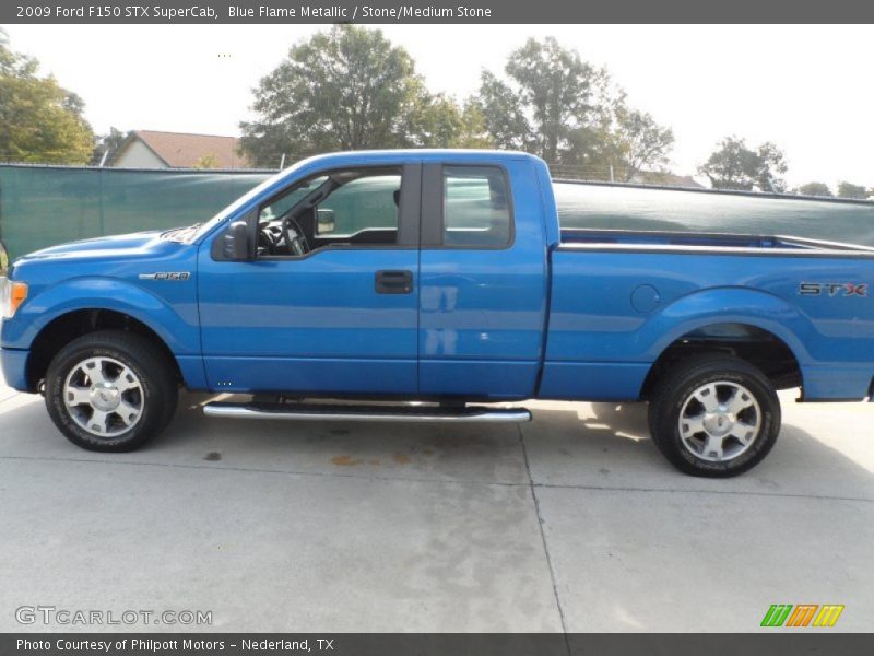 Blue Flame Metallic / Stone/Medium Stone 2009 Ford F150 STX SuperCab