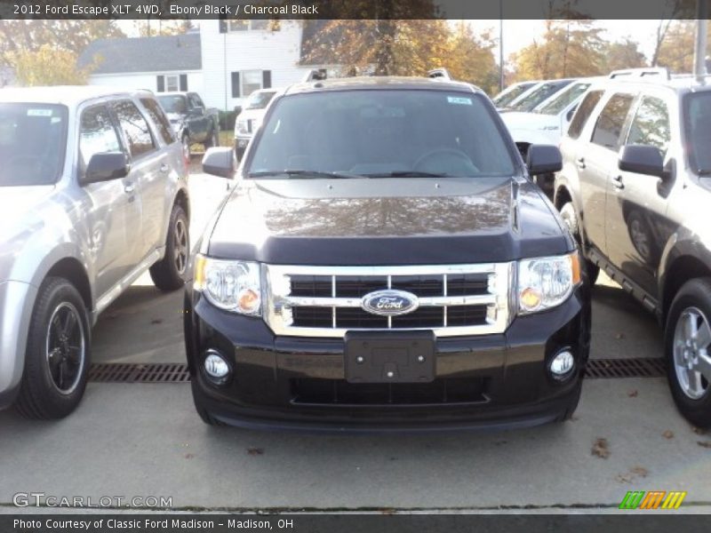 Ebony Black / Charcoal Black 2012 Ford Escape XLT 4WD