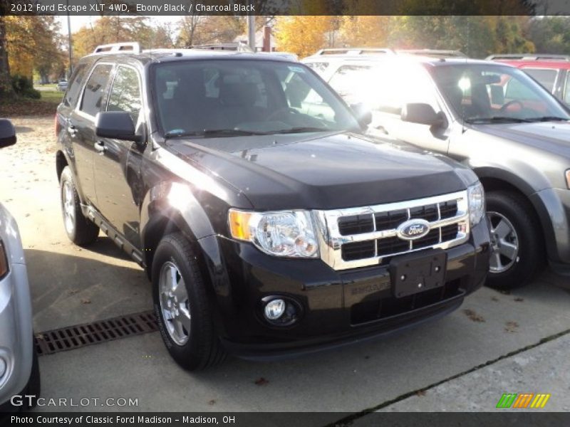 Ebony Black / Charcoal Black 2012 Ford Escape XLT 4WD