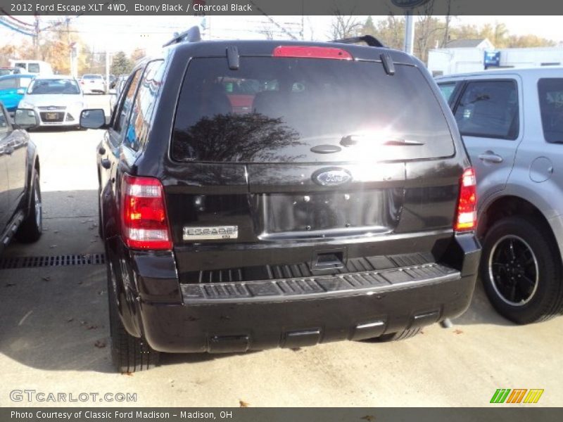 Ebony Black / Charcoal Black 2012 Ford Escape XLT 4WD