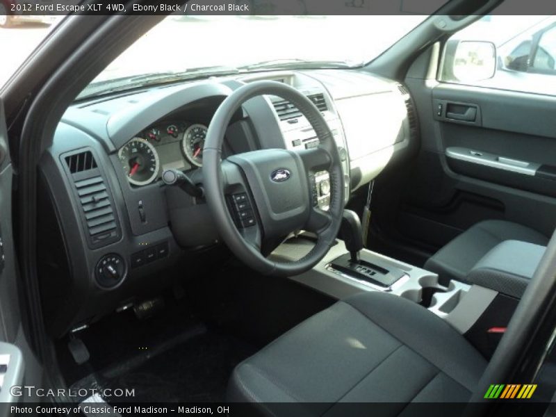 Ebony Black / Charcoal Black 2012 Ford Escape XLT 4WD