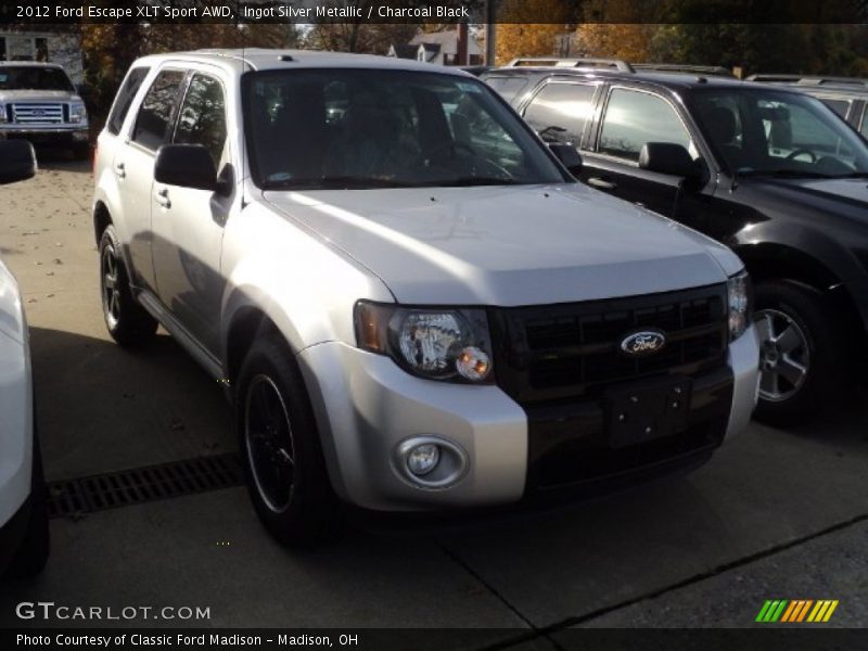 Ingot Silver Metallic / Charcoal Black 2012 Ford Escape XLT Sport AWD