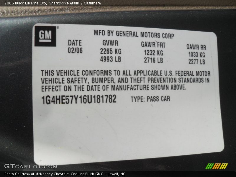 Sharkskin Metallic / Cashmere 2006 Buick Lucerne CXS
