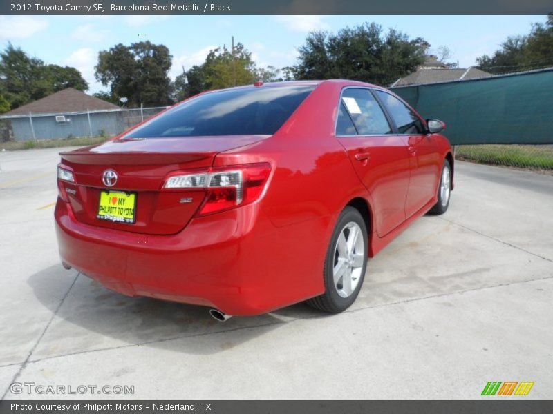 Barcelona Red Metallic / Black 2012 Toyota Camry SE