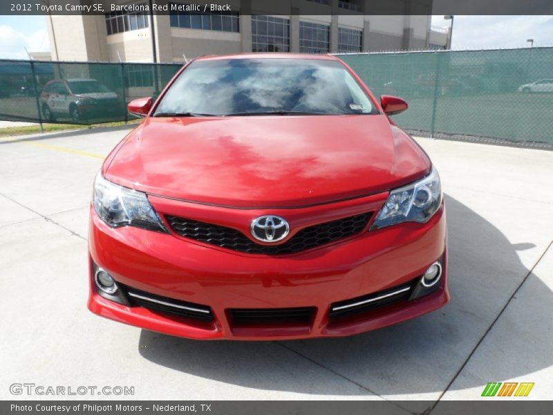 Barcelona Red Metallic / Black 2012 Toyota Camry SE