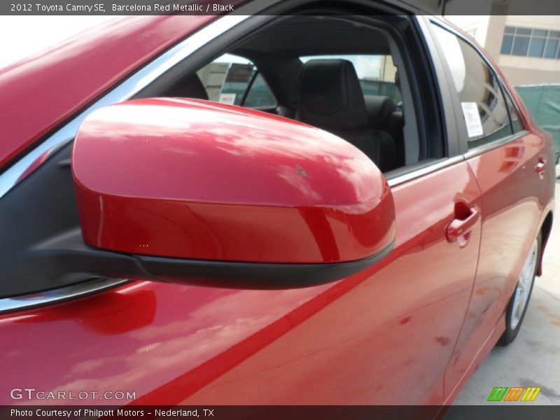 Barcelona Red Metallic / Black 2012 Toyota Camry SE