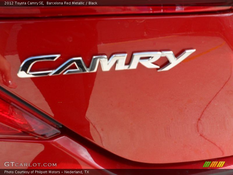 Barcelona Red Metallic / Black 2012 Toyota Camry SE