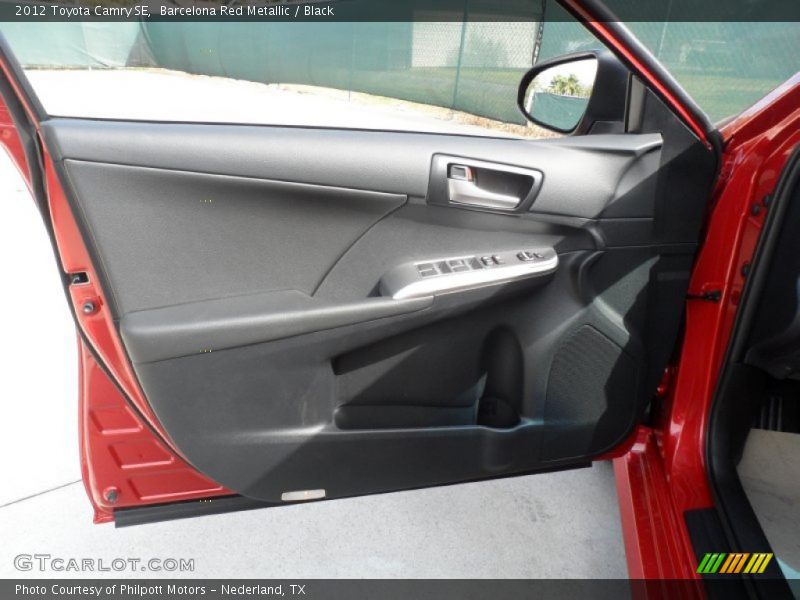 Barcelona Red Metallic / Black 2012 Toyota Camry SE