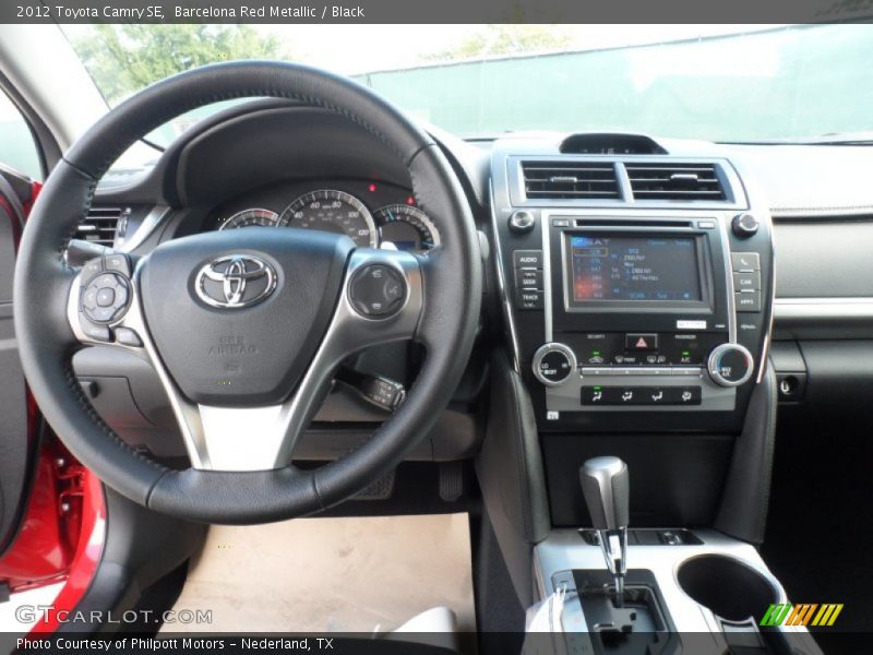 Barcelona Red Metallic / Black 2012 Toyota Camry SE