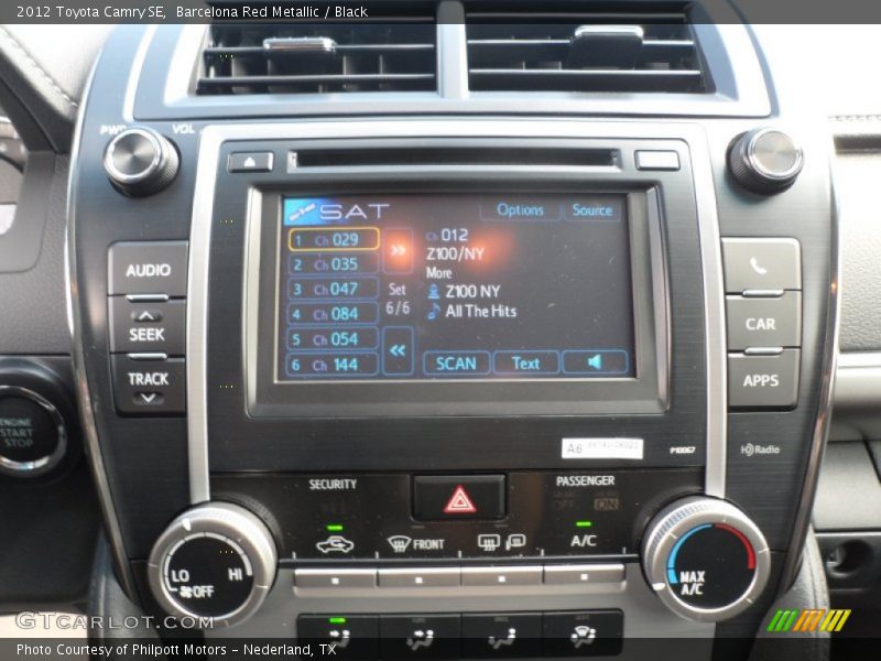 Barcelona Red Metallic / Black 2012 Toyota Camry SE
