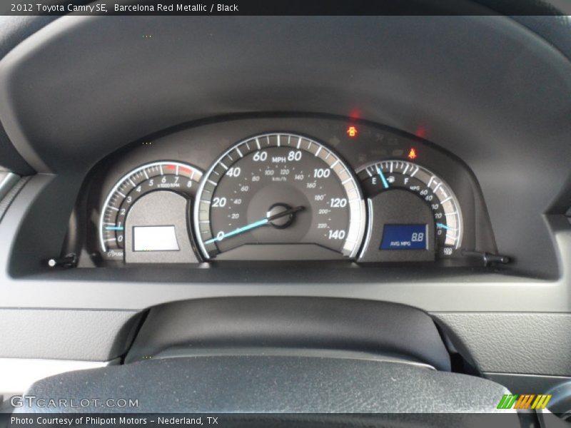 Barcelona Red Metallic / Black 2012 Toyota Camry SE