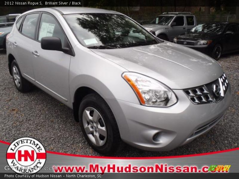 Brilliant Silver / Black 2012 Nissan Rogue S