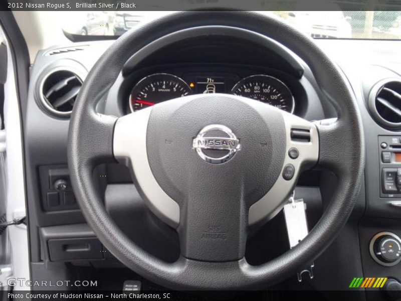 Brilliant Silver / Black 2012 Nissan Rogue S