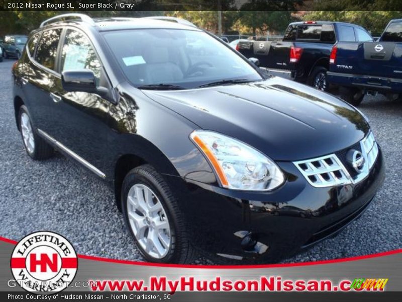 Super Black / Gray 2012 Nissan Rogue SL