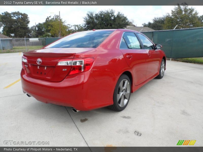 Barcelona Red Metallic / Black/Ash 2012 Toyota Camry SE V6