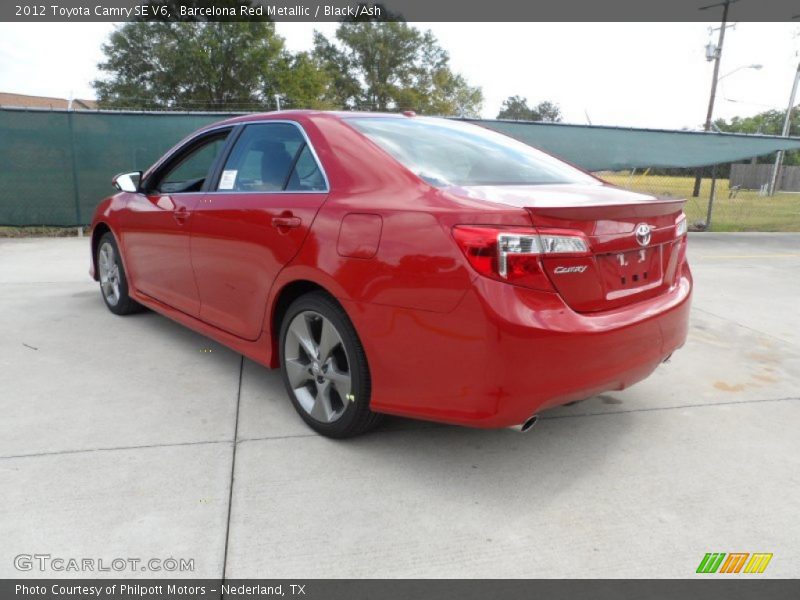 Barcelona Red Metallic / Black/Ash 2012 Toyota Camry SE V6