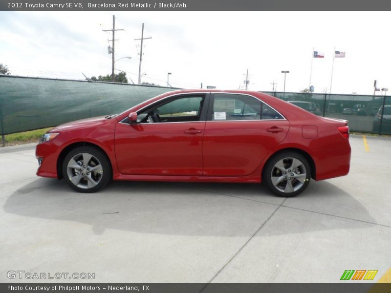 Barcelona Red Metallic / Black/Ash 2012 Toyota Camry SE V6