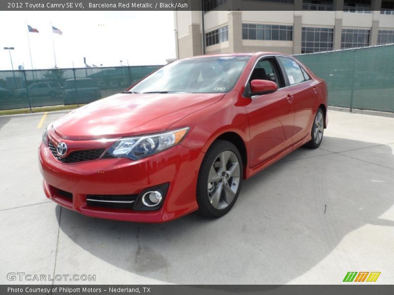 Barcelona Red Metallic / Black/Ash 2012 Toyota Camry SE V6