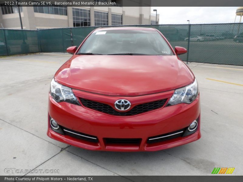Barcelona Red Metallic / Black/Ash 2012 Toyota Camry SE V6